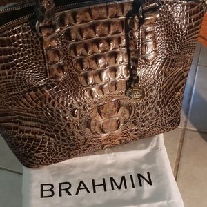 BRAHMIN SET**AUTHENTIC*** DUXBURY SATCHEL, WALLET & CHECKBOOK COVER***